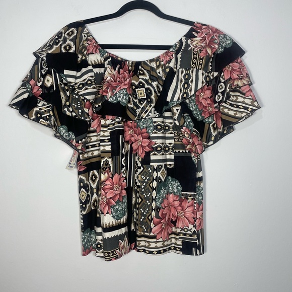 Back at the ranch printed off shoulder blouse - Picture 10 of 10